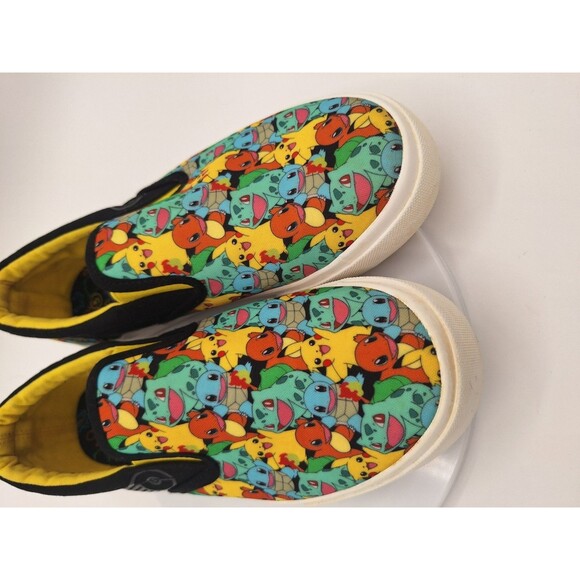 NEW GroundUP Pokemon PIKACHU Slip-On Canvas Sneaker Shoes Unisex Big Kids Size 5 - Picture 4 of 8